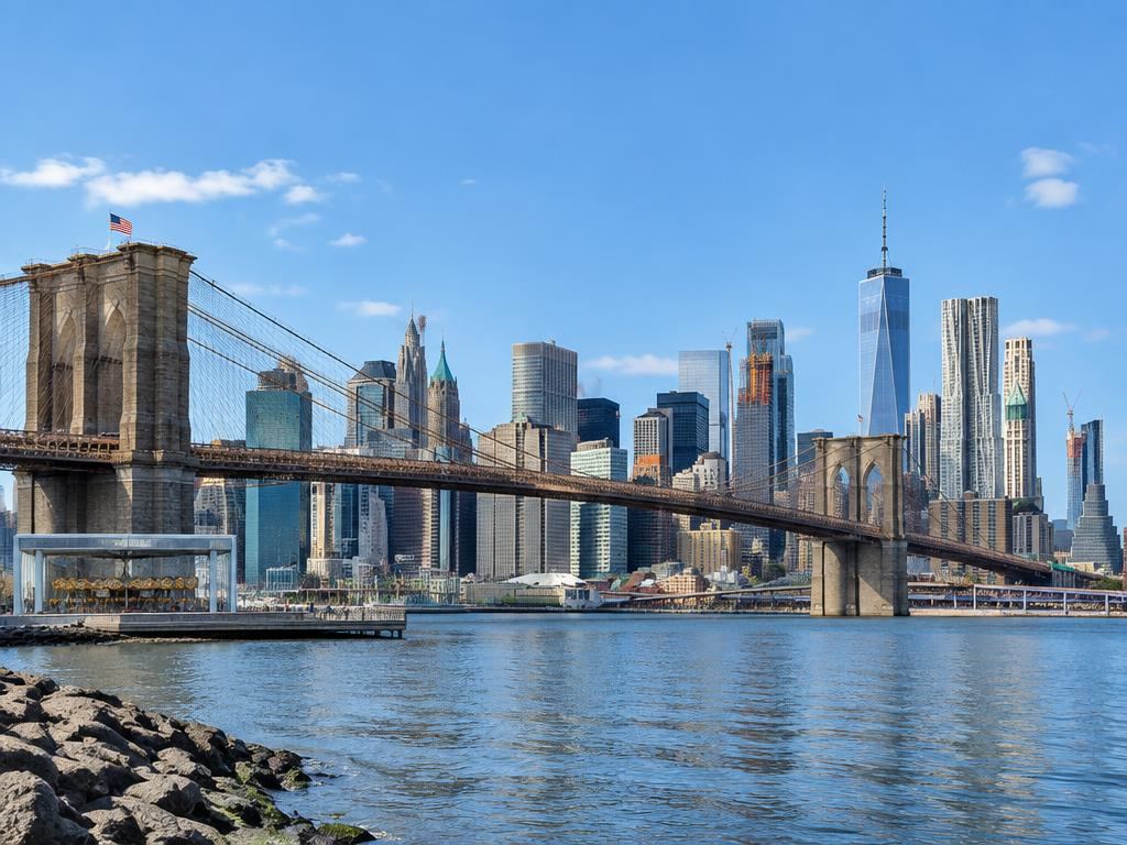 Manhattan and the Brooklyn Bridge